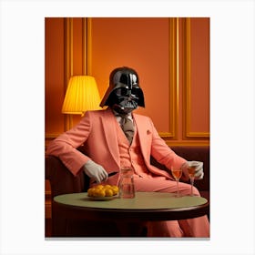 Darth Vader In Wes Anderson Style 25 Canvas Print