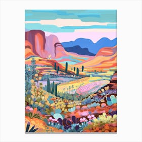 Colourful Desert Illustration 11 Canvas Print
