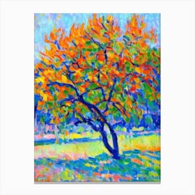 Willow Oak tree Abstract Block Colour Canvas Print