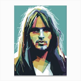 David Gilmour WPAP Pop Art Canvas Print