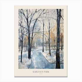 Winter City Park Poster Karlsaue Park Kassel 1 Canvas Print