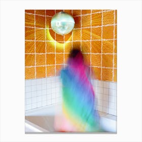Disco Rainbow Dance on Film Canvas Print