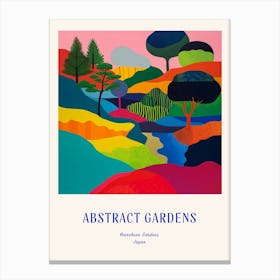 Colourful Gardens Kenrokuen Gardens Japan 1 Blue Poster Canvas Print