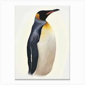Emperor Penguin Cooper Bay Minimalist Illustration 2 Canvas Print