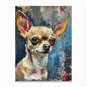 Chihuahua Acrylic Painting 9 Canvas Print