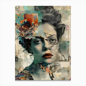 The Collage Girl No 3 Canvas Print