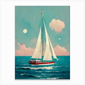 Sailboat In The Ocean 15 Canvas Print