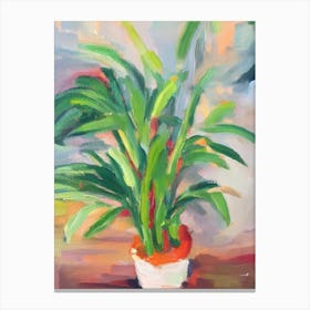 Baby Rubber Plant 2 Impressionist Painting Canvas Print