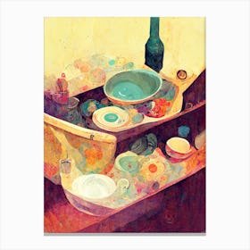 Kitchen Sink Surreal Oil Painting Canvas Print