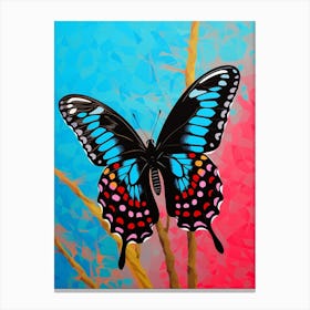 Pop Art Red Spotted Purple Butterfly  4 Canvas Print