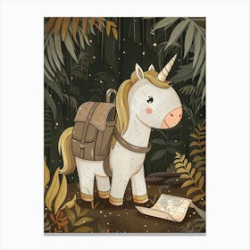 Explorer Unicorn Muted Pastels 1 Canvas Print