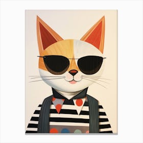 Little Fox 1 Wearing Sunglasses Canvas Print