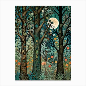 William Morris Moonlight In The Forest 159 Canvas Print