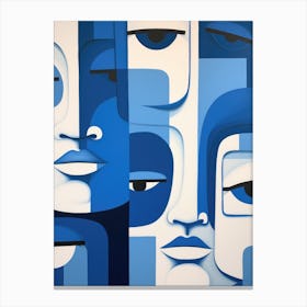 'Blue Faces' Canvas Print
