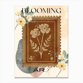 Stamp Blooming Canvas Print