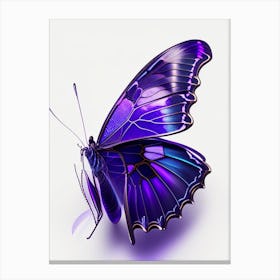Purple Emperor Butterfly Holographic 1 Canvas Print