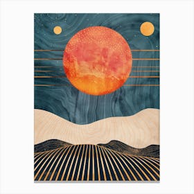 Sun And Planets Canvas Print