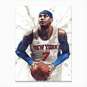 Carmelo Anthony New York Knicks 1 Canvas Print