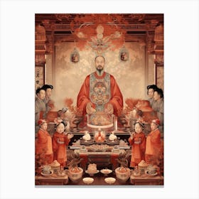 Chinese Ancestor Worship Illustration 3 Canvas Print