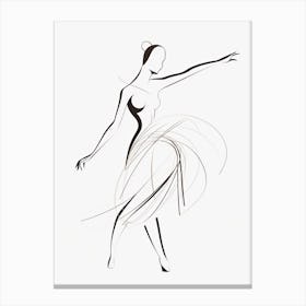 Line Art Woman Body 10 Canvas Print