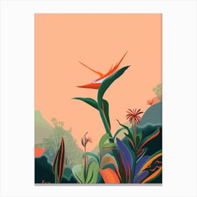 Boho Plant Painting Bird Of Paradise 3 Canvas Print