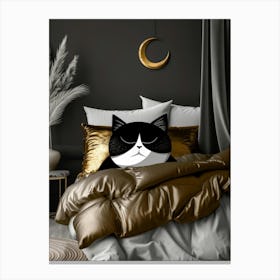 Cat In Bed 1 Canvas Print