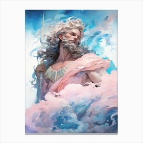  A Watercolor Of Poseidon 7 Canvas Print
