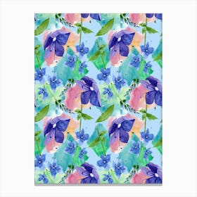 Watercolor Flowers - Veronica blue flower Canvas Print