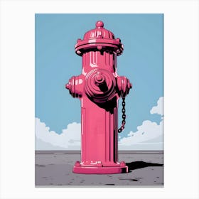 Pink Fire Hydrant Canvas Print