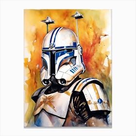 Captain Rex Star Wars Painting (29) Canvas Print