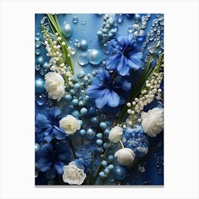 Blue Flowers 9 Canvas Print