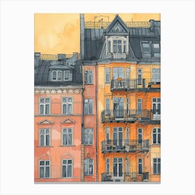 Copenhagen Europe Travel Architecture 4 Canvas Print
