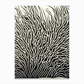Corals II Linocut Canvas Print
