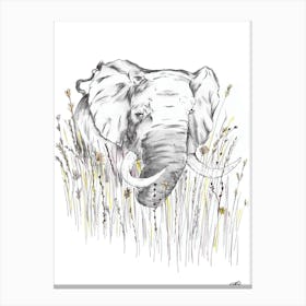 Watercolour Elephant Canvas Print