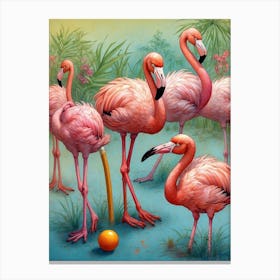 Flamingos 1 Canvas Print