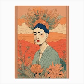 Frida Kahlo Boho Canvas Print