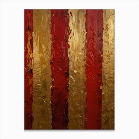 Gold And Red Stripes Canvas Print