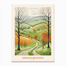 Brecon Beacons National Park Wales 1 Hike Poster Canvas Print