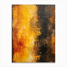 Abstract Watercolor Painting Captures The Essence Of Autumn With Splashes Of Bright Yellow Brillian (1) Canvas Print