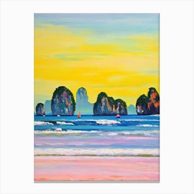 Railay Beach, Krabi, Thailand Bright Abstract Canvas Print