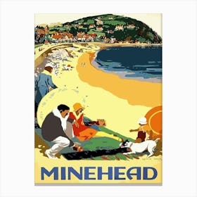 Minehead Beach, Somerset, England Canvas Print