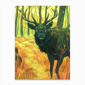 Deer In The Woods 18 Canvas Print