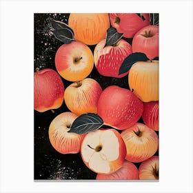 Art Deco Apples 2 Canvas Print