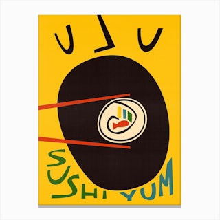 Yum Sushi Canvas Print