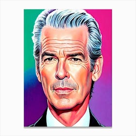 Pierce Brosnan Pop Movies Art Movies Canvas Print