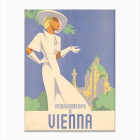 Vienna - vintage poster from 1937 Canvas Print