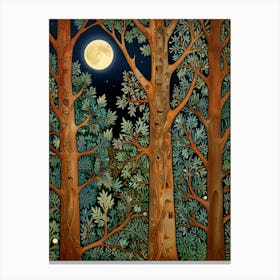 William Morris Moonlight In The Woods 31 Canvas Print