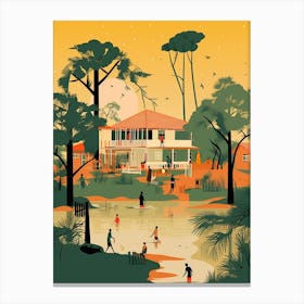 Gambia 2 Travel Illustration Canvas Print