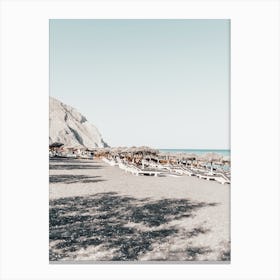 Kamari Beach, Santorini Canvas Print