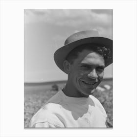 Untitled Photo, Possibly Related To Labor Contractor S Crew At Work In Pea Fields, Truck Which Will Carry The Crates Canvas Print